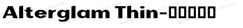 Alterglam Thin字体转换